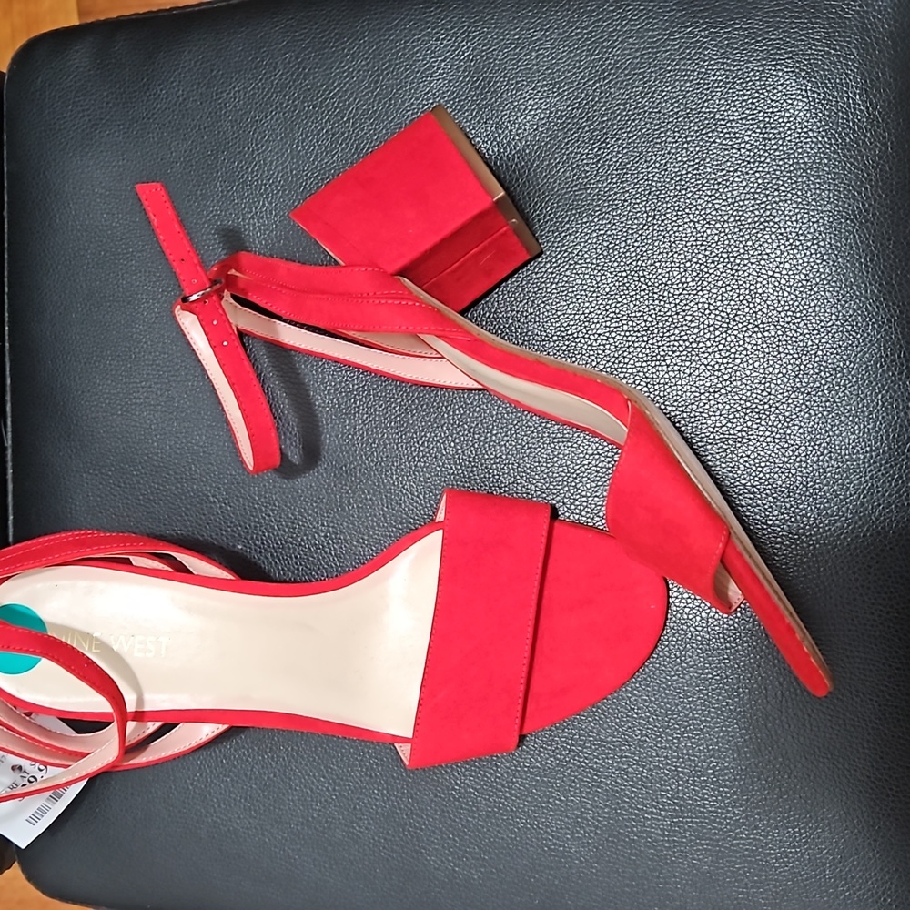 Red sandals size 8